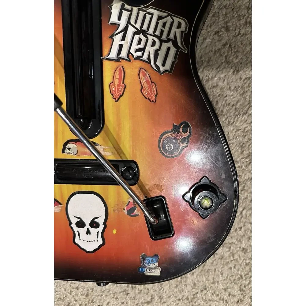 Xbox 360 Guitar Hero Bundle w/ 2 Games World Tour GH 2 Tested Fast Shipping